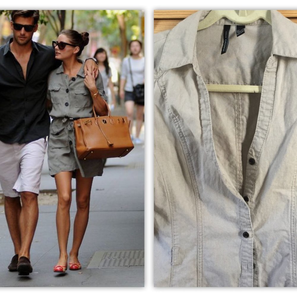 Button Down Shirt Dress by Mango